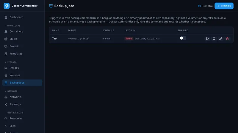Backup jobs