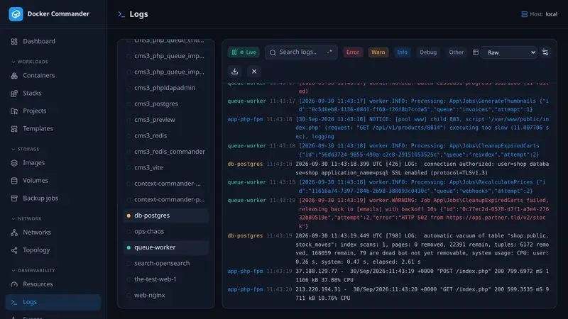 Aggregated logs
